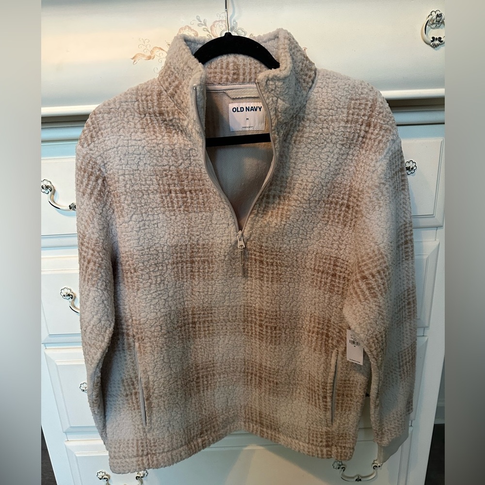 Old Navy Unisex Quarter Zip Sweater, NWT, Size Medium
